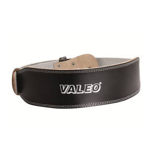 Valeo 4-inch Black Leather Belt (Large)