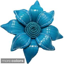 Floral Mystery Genuine Leather 2 in 1 Hairclip or Brooch (Thailand)