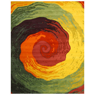 Hand-tufted Wool Contemporary Abstract Cowabunga Rug (7'9 x 9'9)