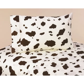 Sweet JoJo Designs 200 Thread Count Wild West Cowboy Bedding Collection Cow Print Sheet Set
