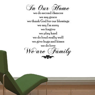 'In Our Home, We Do........' Vinyl Wall Quote Art Decal 
