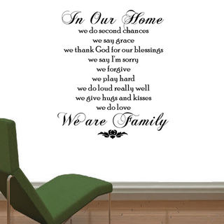 In Our Home, We Do........' Vinyl Wall Quote Art Decal 