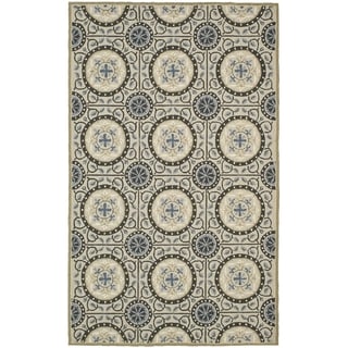 Safavieh Four Seasons Stain-Resistant Country-Style Hand-Hooked Gray Rug (5' x 8')