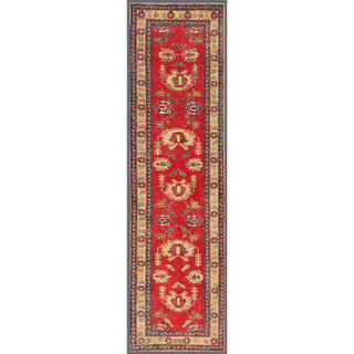 Herat Oriental Afghan Hand-knotted Kazak Wool Runner (2'10 x 10'4)