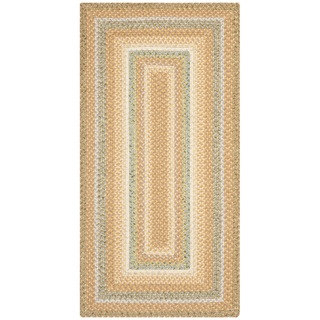 Safavieh Hand-woven Country Living Reversible Tan Braided Rug (2'6 x 5')