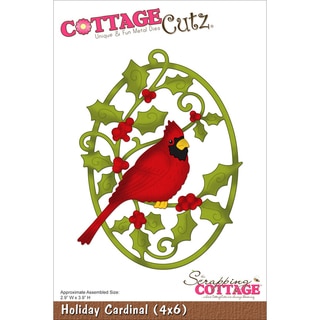 CottageCutz Die 4"X6"-Holiday Cardinal