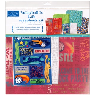 Volleyball Is Life Scrapbook Page Kit 12"X12"-Volleyball