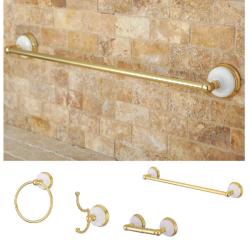 Polished Brass 4-piece Bathroom Accessory Set