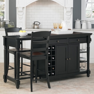 Grand Torino Kitchen Island and Two Stools by Home Styles