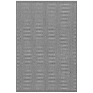 Power-Loomed Pergola Deco Grey/White Polypropylene Rug (8'6 x 13')