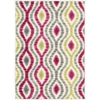 Waverly Aura of Flora Optical Delights Jazzberry Area Rug by Nourison (5'3 x 7'5)
