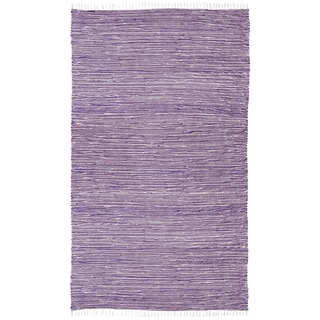 Purple Reversible Chenille Flat Weave Rug (4' x 6')