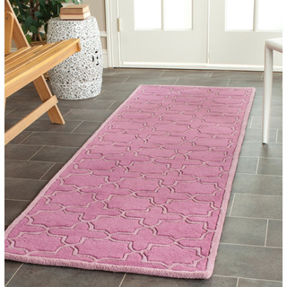 Safavieh Handmade Moroccan Chatham Pink Wool Rug (2'3 x 11')