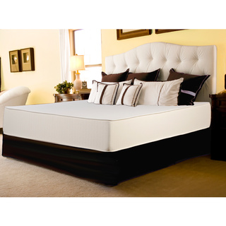 Select Luxury Flippable Firm 10-inch Queen Size Foam Mattress and Foundation Set