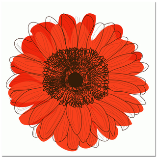 Single Flower- Orange Art Print