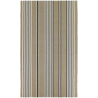 Hand-Woven Maine Stay Freeport Buttered Rum Cotton Rug (5' x 8')