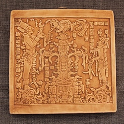 Ceramic Plaque 'Maya Foliated Cross' (Mexico)