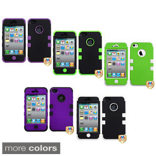 INSTEN Apple iPhone 4/ 4S Colorful Dual Layer High Impact TUFF Hybrid Phone Case Cover
