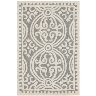 Safavieh Handmade Cambridge Moroccan Silver/ Ivory Rug (2' x 3')