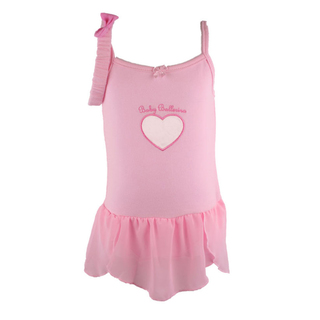 Bone Bebe Girl's Pink Sleeveless Ballerina Bodysuit Dress