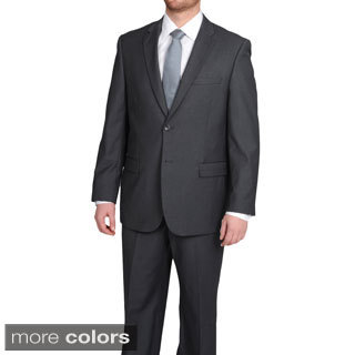Caravelli Men's Two-button Tonal Stripe Suit with Four Interior Pockets