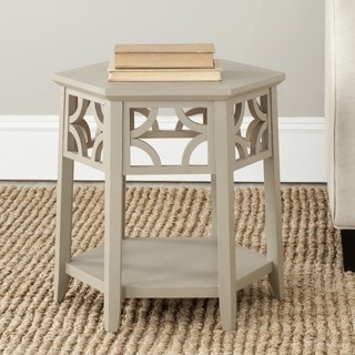 Safavieh Connor Pearl Taupe Hexagon End Table
