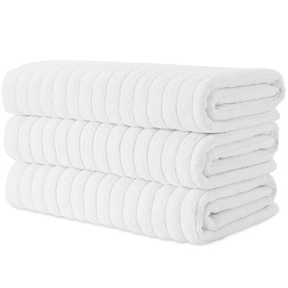 Maxima Combed Turkish Cotton 40x67" Bath Sheet (Set of 3) - Multiple Color Options (4 options available)