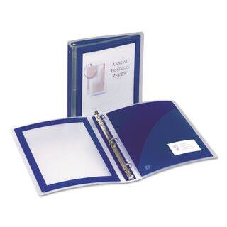Smead Navy Blue Flexi-View Round Ring View Binder