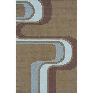 Momeni 'Lil Mo Hipster Groovy Stripe Green Rug (8' x 10')