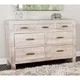 Thumbnail 1, Cosmo Rustic Antique White Wood 7-drawer Dresser by Kosas Home.