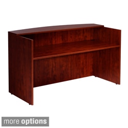 Boss 71-inch Cherry or Mahogany Finished Receptionist Desk