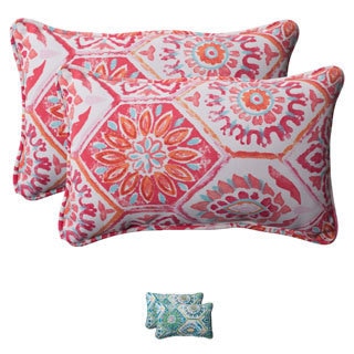 Pillow Perfect 'Summer Breeze' Outdoor Rectangular Throw Pillows (Set of 2)