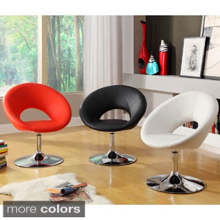 Furniture of America 'Millopi' Padded Modern Leatherette Swivel Chair