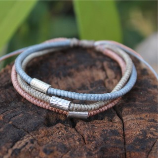 Handmade Silver Accent 'Modern Hill Tribe' Bracelet (Thailand)