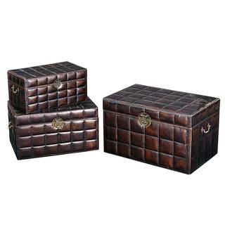 Faux Leather Upholstered Box Set