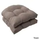 Thumbnail 4, Pillow Perfect Outdoor Forsyth Wicker Seat Cushion (Set of 2) - 19" x 19" x 5". Changes active main hero.