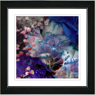 Studio Works Modern 'Royal Carnations in Blue' Framed Print