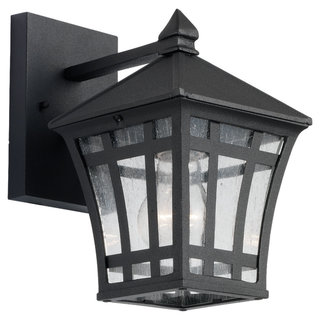 Sea Gull Lighting Herrington Black 1-light Outdoor Wall Lantern