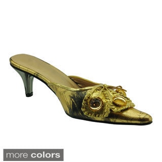 DimeCity Women's 'Menara' Metallic Embellished Slip-on Shoes