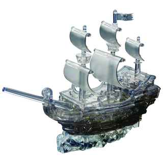 3D Black Pirate Ship Crystal 101-piece Puzzle