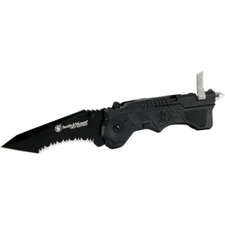 Smith & Wesson All Black SW911B First Response Rescue Knife