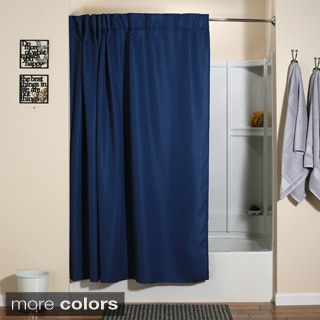 Aulaea Infinity Collection Shower Curtain with Integrated Hooks and Matching Liner