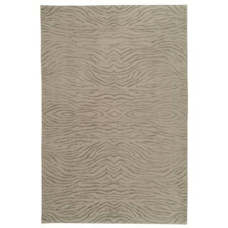 Martha Stewart Journey Stone Silk/ Wool Rug (3' 9 x 5' 9)