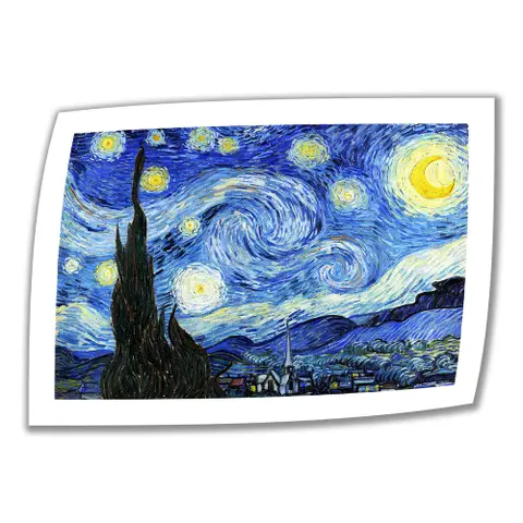 Vincent van Gogh 'Starry Night' Unwrapped Canvas - Multi
