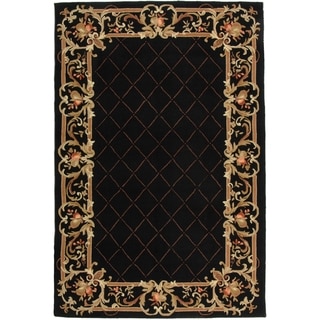 Safavieh Hand-hooked Chelsea Black Wool Rug (6' x 9')