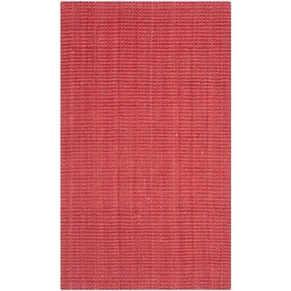 Safavieh Casual Natural Fiber Hand-loomed Sisal Style Red Jute Rug (3' x 5')