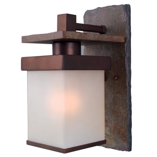 Castellina Natural Slate/ Copper 1-light Medium Wall Lantern