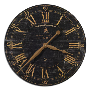 Uttermost Bond Street 18-inch Black Wall Clock