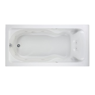 American Standard Cadet EverClean 6-Foot White Whirlpool Tub with Reversible Drain