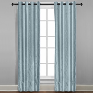 Grand Luxe Mineral Blue Braxton Grommet Curtain Panel